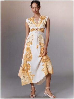 Farm Rio x Anthropologie Sleeveless V-Neck Maxi Dress | Size XS | NWT